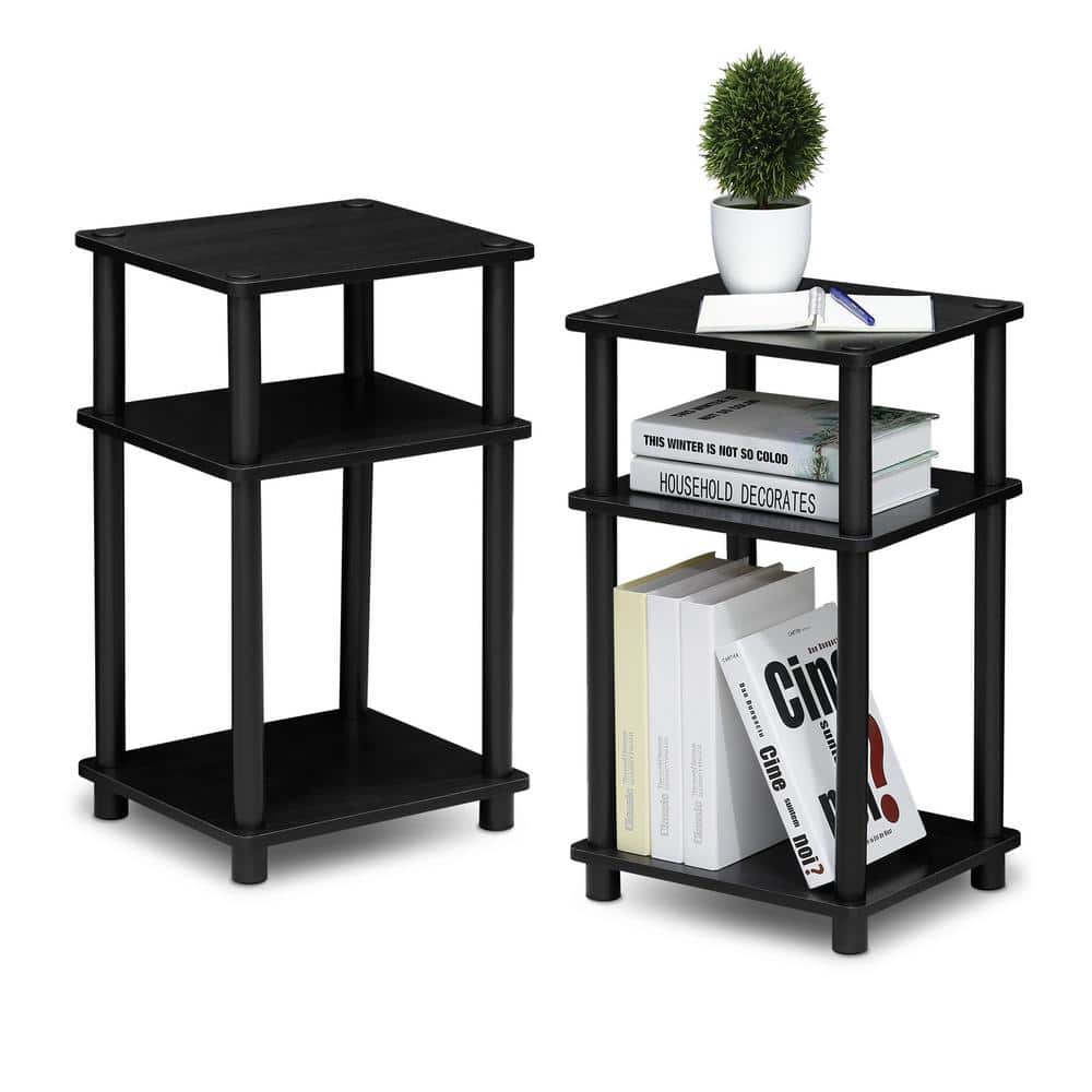 Americano Black Rectangular Wood End Table 2-Pack