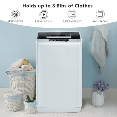 White Full-Automatic Laundry Washing Machine