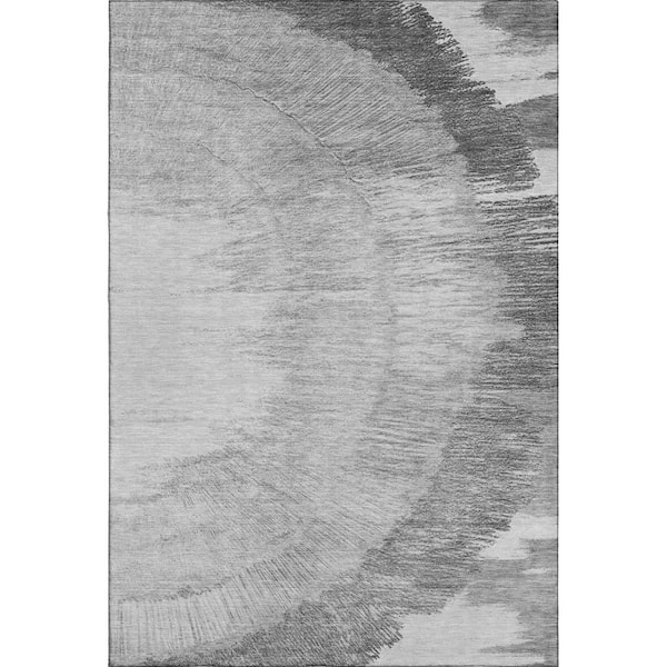 Addison Rugs Mayfield Premium Machine Washable Indoor/Outdoor Geometric AMF650 Gray 5 ft. x 7 ft. 6 in. Area Rug