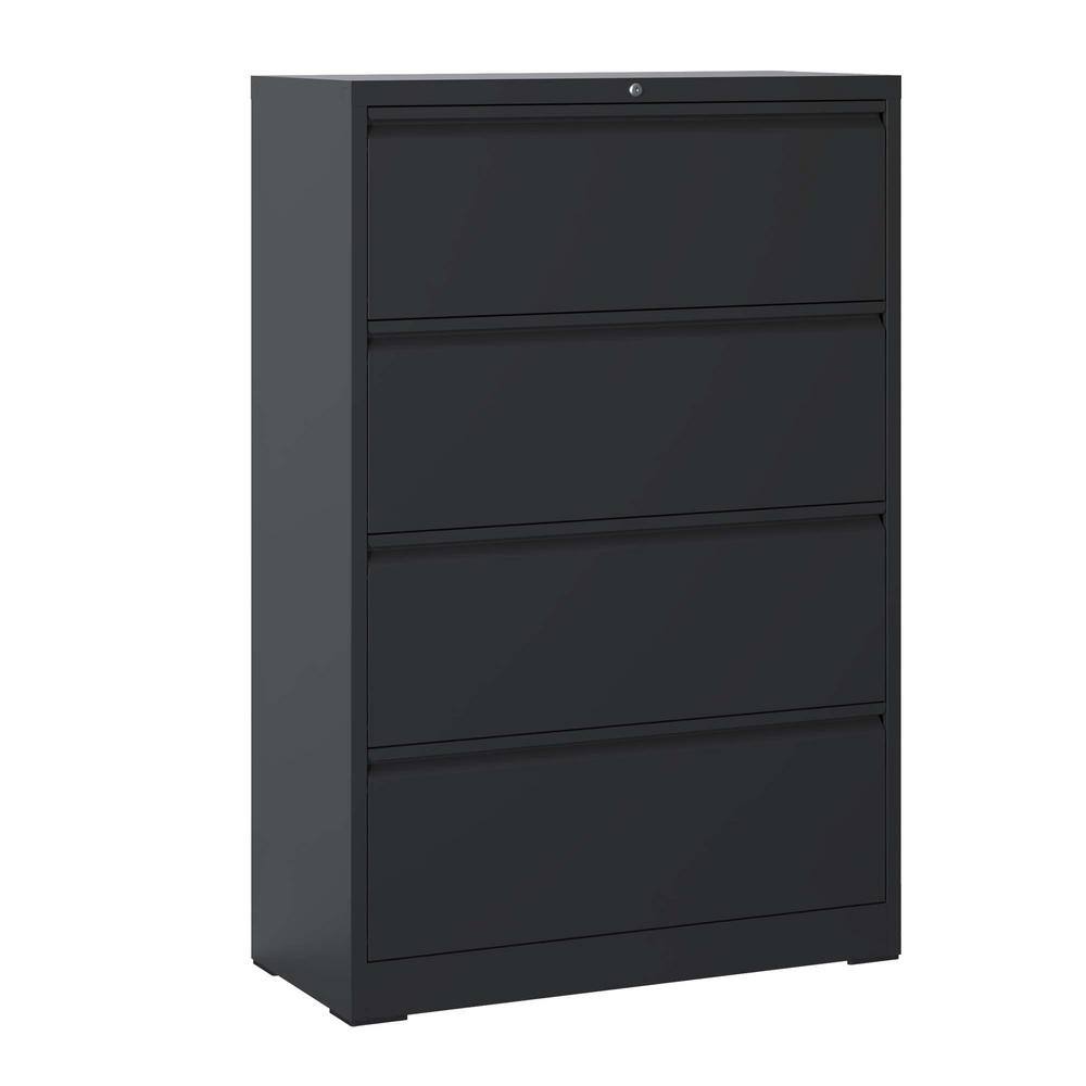 35.43 in W x 15.75 in D x 52.28 in H in Black Assembled Flex Wall Cabinet with 4-Drawer price history on PriceWatchPro