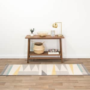 Maxen Orange 2 ft. x 7 ft. Geometric Runner Rug