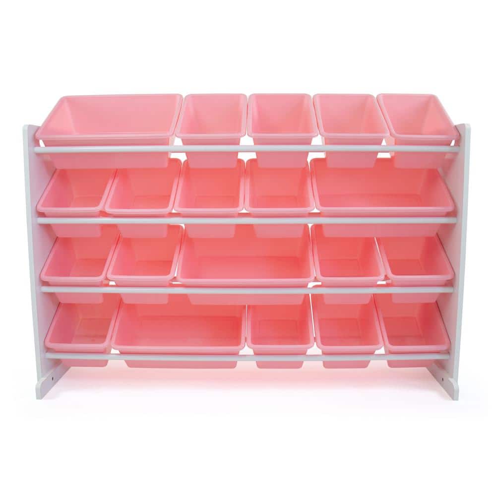 Pink Large Plastic Storage Bin 6 Pack - by TCR