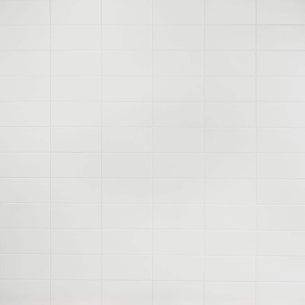 Tarin 4" x 8" White Matte Ceramic Subway Tile