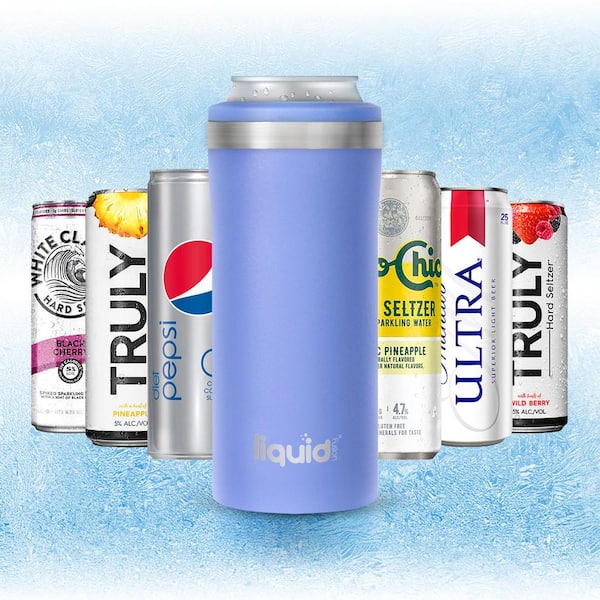 4 in 1 Insulated Slim Can Cooler with lid for 12 Oz Tall Skinny Can,  Regular Can, Beer Bottle - Stainless Steel Double Walled Can Insulator Beer  Coozy