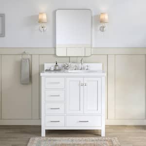 Cambridge 36 in. W x 21.5 in. D x 34.5 in. H Freestanding Bath Vanity Cabinet Only in White