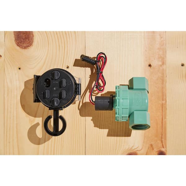 Battery Operated Sprinkler Timer With Valve Rain Sensor Capable Cold Water Usage 