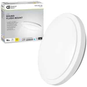 16 in. White Round LED Flush Mount Ceiling Light 1640 Lumens 4000K Bright White Dimmable Bedroom Basement Garage