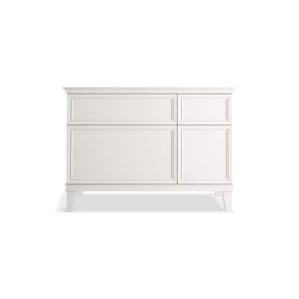 KOHLER Artifacts 48 in. x 21.89 in. D x 34.49 in. H Bath Vanity Cabinet without Top in Linen White