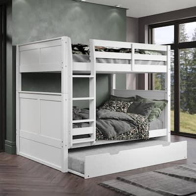 Trundle Bunk Beds Kids Bedroom, Bunk Trundle All In One Bed