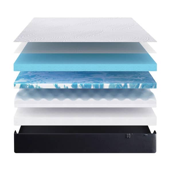 Spaco King Plush Gel Memory Foam 12 in. Mattress