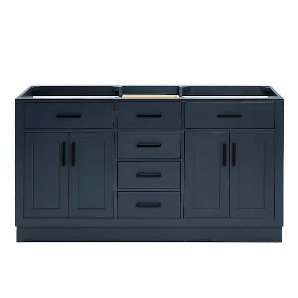 ARIEL Hepburn 60 in. W x 21.5 in. D x 34.5 in. H Bath Vanity Cabinet without Top in Midnight Blue
