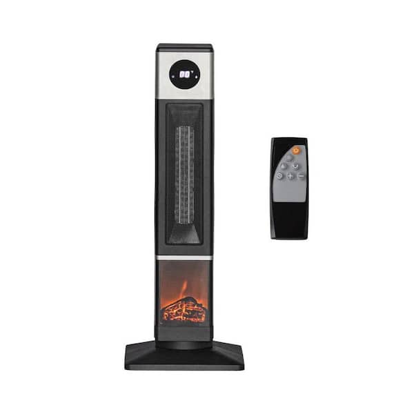 1400W 30.7 in.H Indoor Freestanding Electric Ceramic Convection Space Heater with Remote Control and Overheat Protection