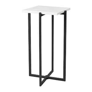 Sherwood 10 in. Black Round Marble Accent Table