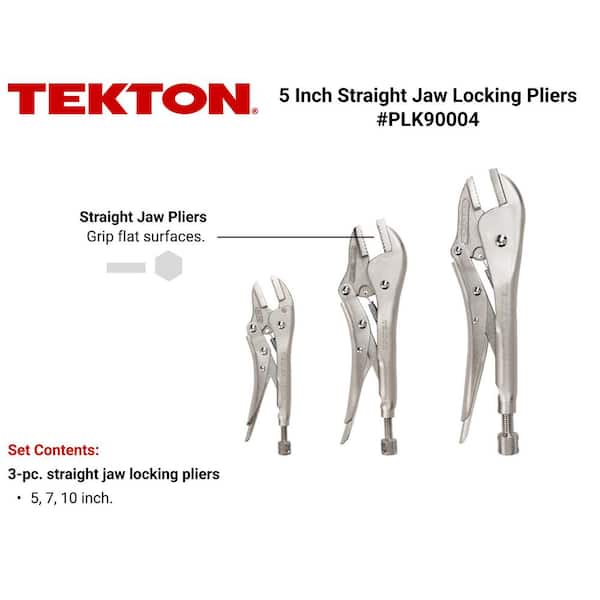 3-Piece Straight Jaw Locking Pliers Set