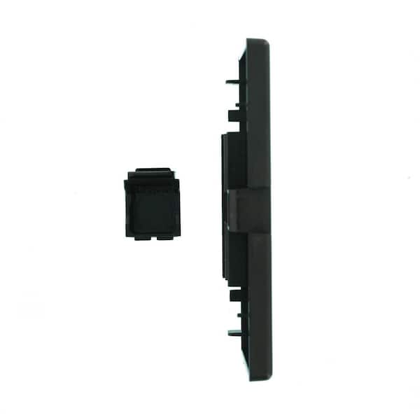 Leviton Black 1-Gang Audio/Video Wall Plate (1-Pack) 49910-HE2