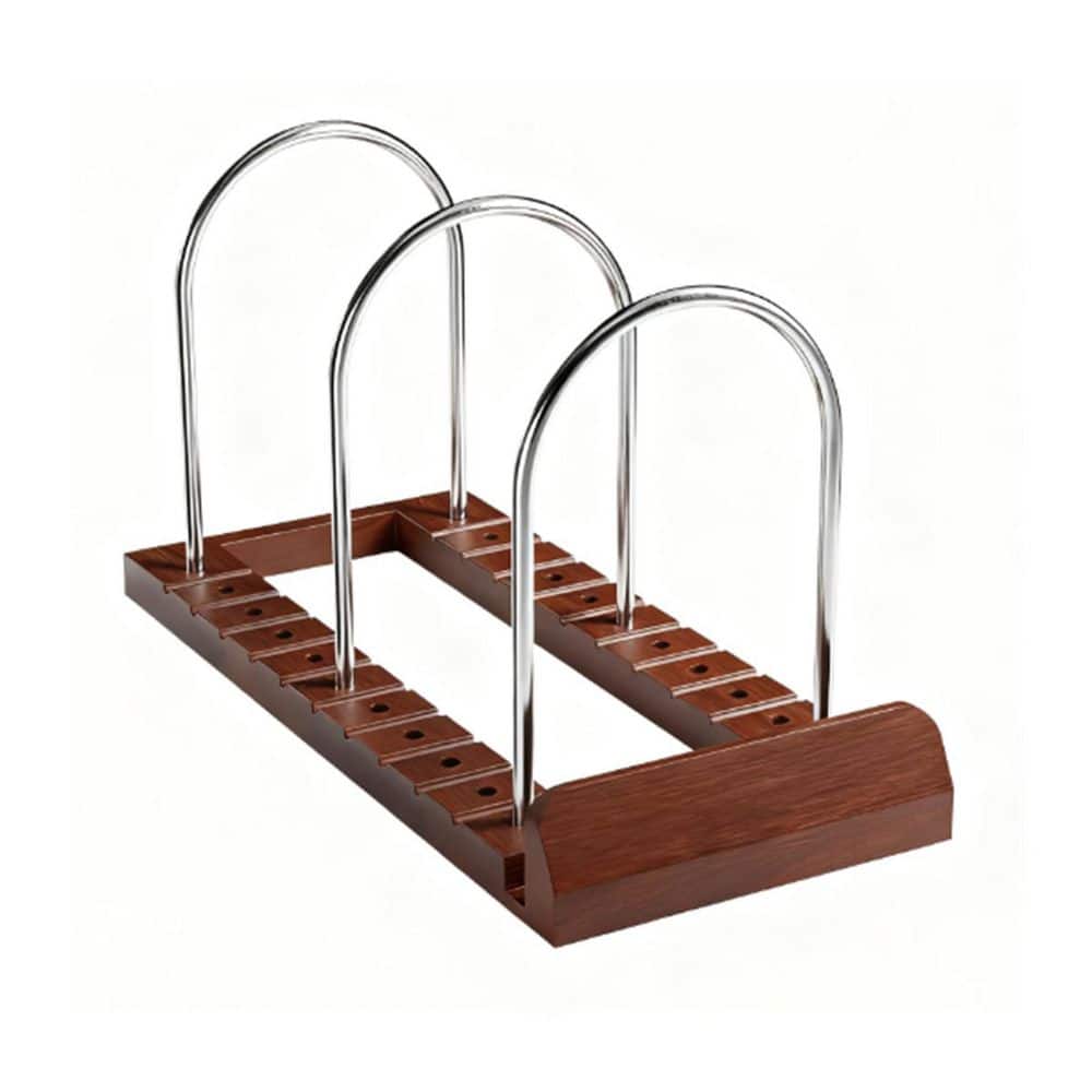Brown 15 in x 8 in Wood Freestanding Magazine Rack HDC1GP4WMH