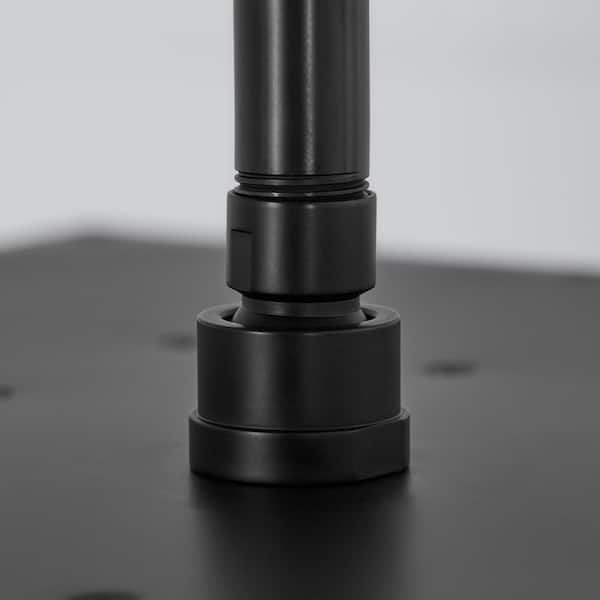 Modern 1-Spray Patterns 12 in. Single Square Ceiling Mount Fixed Shower Head in Matte Black