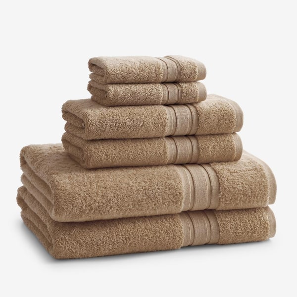 Company Cotton 6-Piece Taupe Turkish Cotton Bath Towel Set