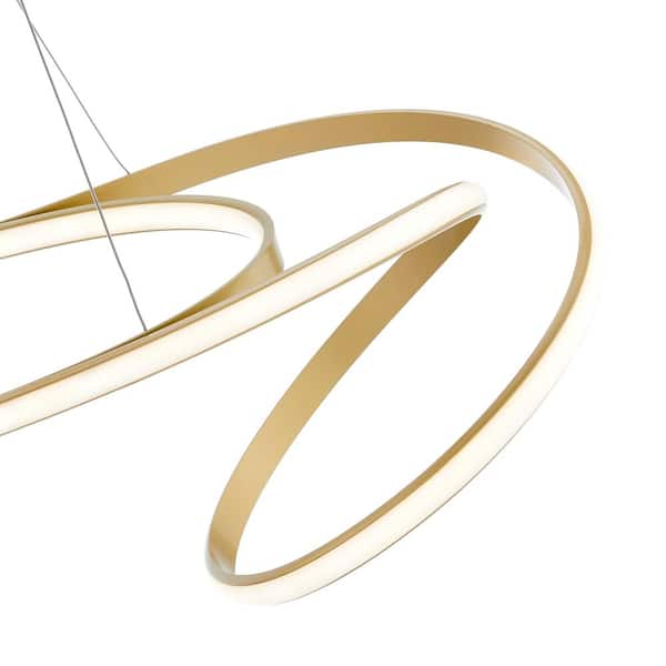 Finesse Decor 60-Watt Integrated LED Gold Chandelier CH-006 Finesse Decor 60-Watt Integrated LED Gold Chandelier CH-006