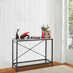 41 in. L Oak Rectangle Wood Console Table for Entryway Living Room