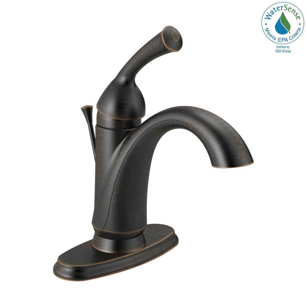 Delta Haywood Single Hole Single Handle Bathroom Faucet In Venetian Bronze 15999 Rb Dst The Home Depot