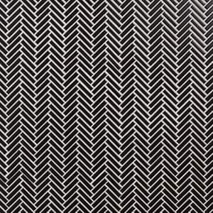 Motif Herringbone Black Matte 11.14 in. x 11.14 in. Porcelain Mosaic Floor and Wall Tile (0.86 sq. ft./each)