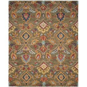 Blossom Green/Multi 10 ft. x 14 ft. Geometric Floral Area Rug