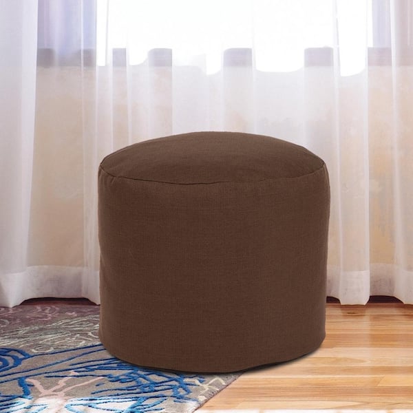 Round Faux Leather Collapsible Ottoman Pouf with Storage (No Filler)  NY1202T - The Home Depot