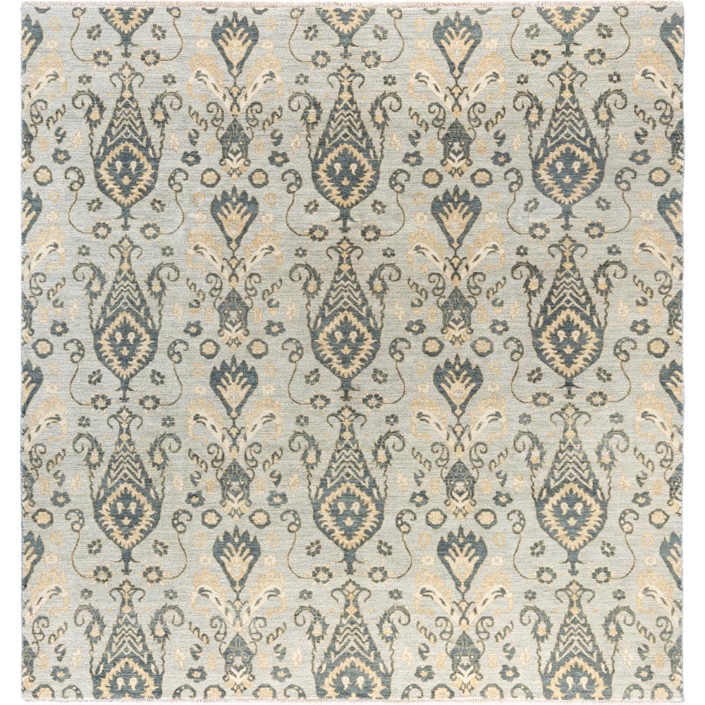 Modern-Contemporary Gray 8 X 10 Hand-Knotted Wool Indoor Area Rug price history on PriceWatchPro
