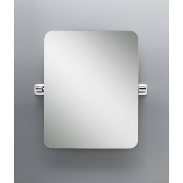 Single Tilt Mirror In Chrome Pwd69 Pc, Pivot Mirror Hardware Tilting Anchors For