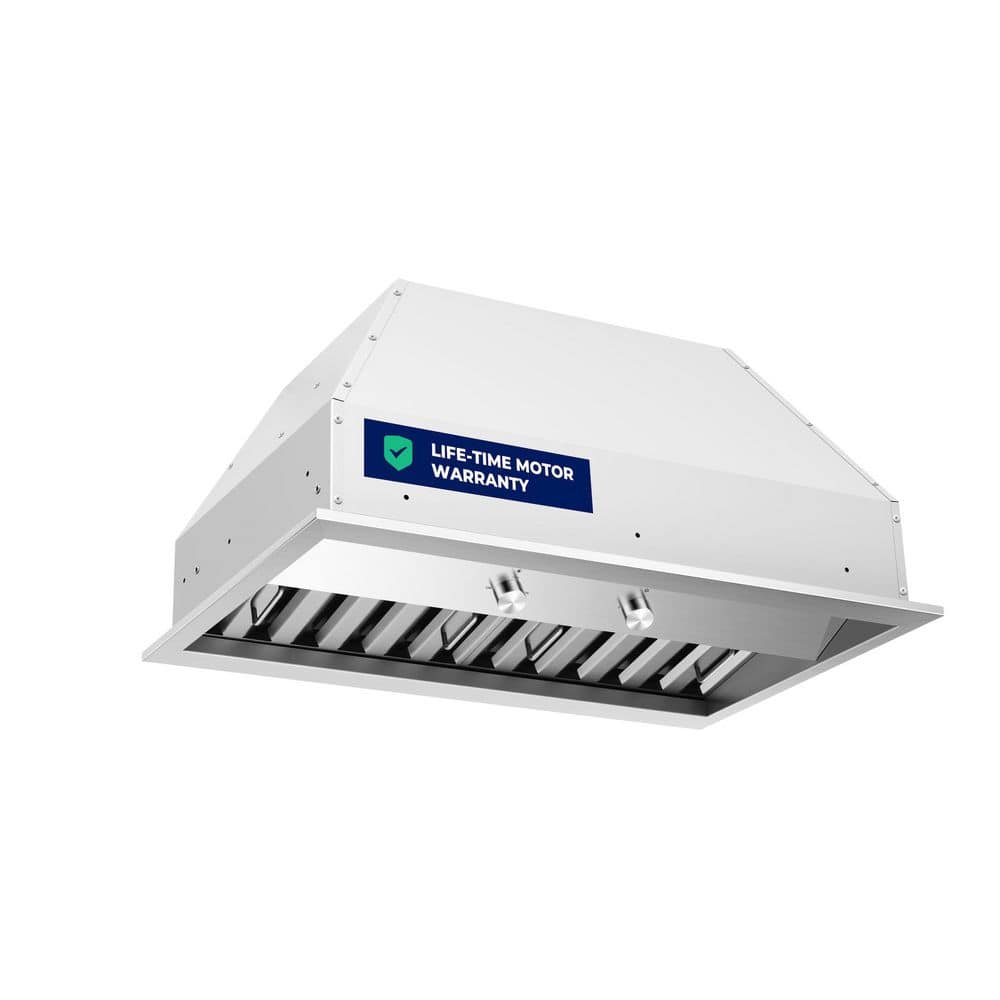 Pro-Style 30 in. 500 CFM Insert Range Hood (18.5 in. Deep) Convertible with Low Noise Operation in Stainless Steel