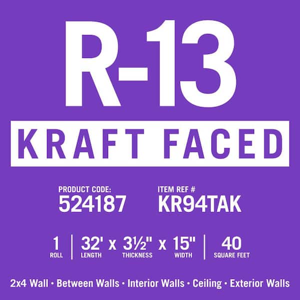 R-13 EcoRoll™ Foil Faced Fiberglass Insulation Roll 3-1/2 R-13 EcoRoll™ Foil Faced Fiberglass Insulation Roll 3-1/2