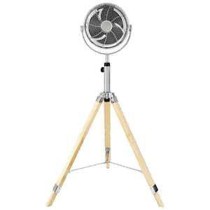 10 in. Tripod Pedestal Fan, 3-Speed Adjustment, Multiple Wide Angle Standing Fan, Suitable for Bedroom, Office, Silver