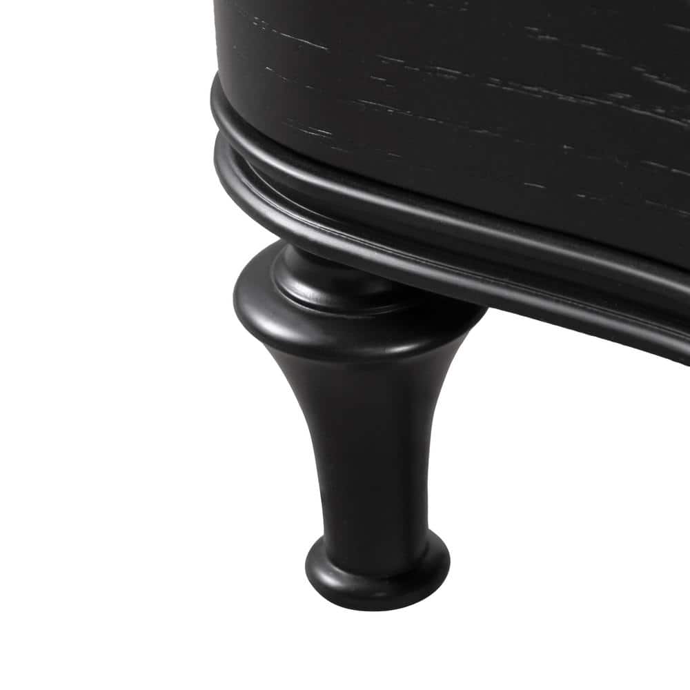 Seabliss Black Solid Wood 5-Drawer Chest with Felt Lined Drawer