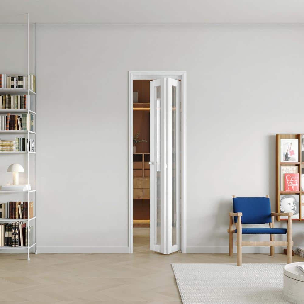 24 in x 80 in Frosted glass Single Glass Panel Bi-Fold Interior Door for Closet, with MDF & Water-Proof PVC Covering price history on PriceWatchPro