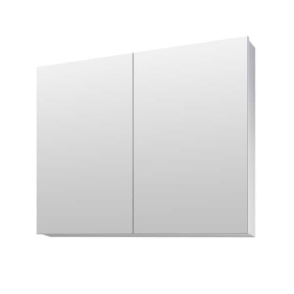 Tenleaf 48 in. W x 36 in. H Rectangular Wooden Bathroom Medicine Cabinet with Mirror and Storage