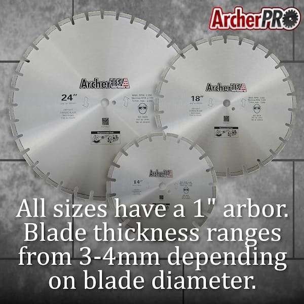 Archer USA 16 in. Diamond Blade for Asphalt Cutting Archer USA 16 in. Diamond Blade for Asphalt Cutting