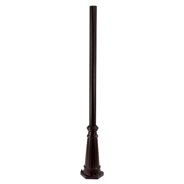 Acclaim Lighting Surface Mounted Posts 6 ft. Architectural Bronze Fluted Outdoor Light Post