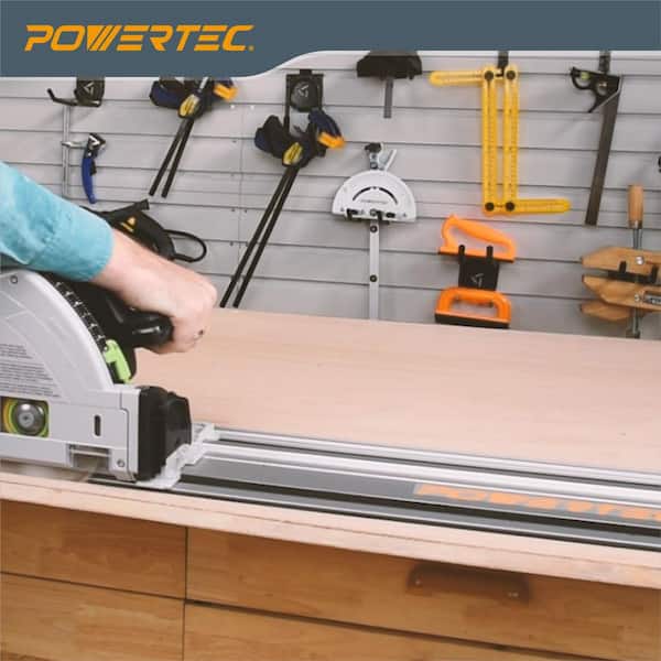 110 in. Track Saw Guide Rail Joining Set for Makita or Festool Track Saws, 2 x 55 in. Guided Rails with Rail Connectors