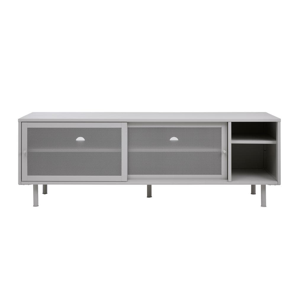 Grey-Beige TV Cabinet Fits TVs Up to 55 in. to 66 in.
