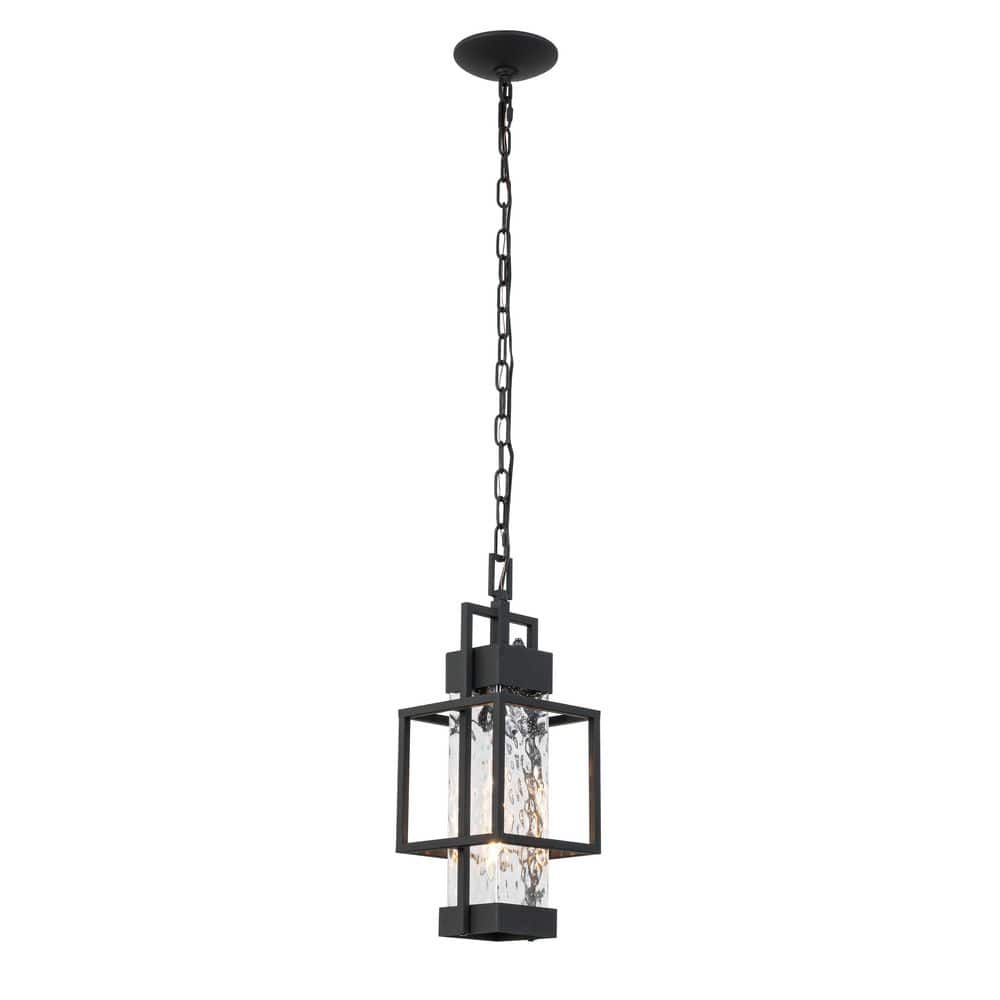 88 in. 1-Light Black Outdoor Induction Wall Lamp Hanging Chain Frame Pendant Light, Bulb Not Included price history on PriceWatchPro