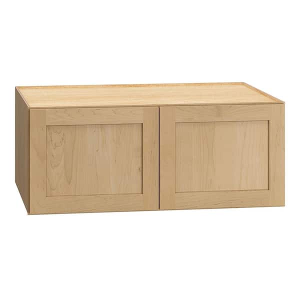 QuickShip Cottage 37 in. W x 24 in. D x 15 in. H Assembled Plywood Shaker Wall Bridge Kitchen Cabinet in Canopy