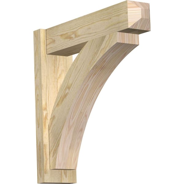 Ekena Millwork 6 in. x 24 in. x 24 in. Douglas Fir Thorton Craftsman Rough Sawn Outlooker