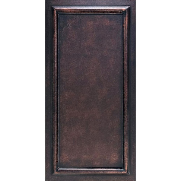 Framed Panel Black Copper 1.6 ft. x 3.3 ft. Decorative Foam Glue Up Ceiling Tile (128.2 sq. ft. /case)