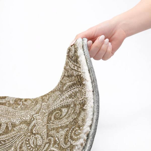 Dream Shag Premium Machine Washable Abstract ADS654 Chocolate 9 ft. x 12 ft. Area Rug