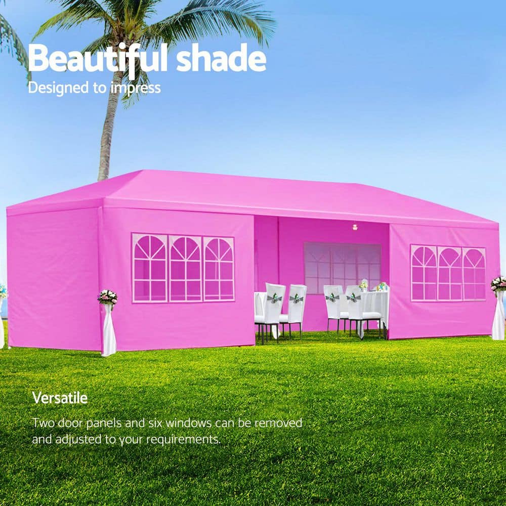 10 ft. x 30 ft. Wedding Party Canopy Tent Outdoor Gazebo with 8