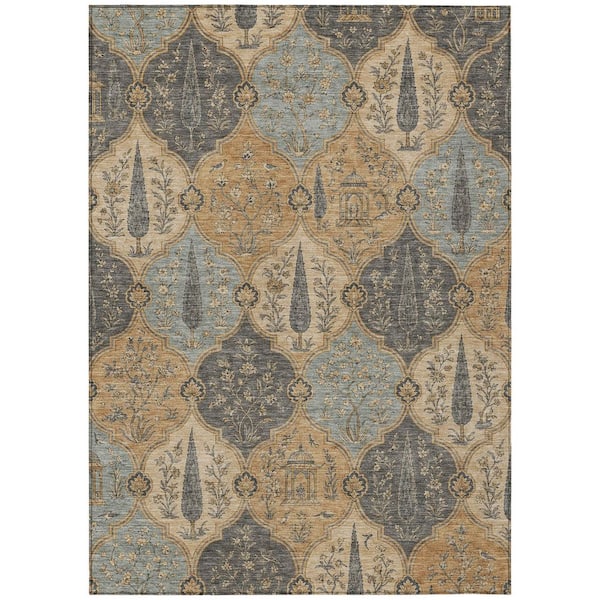 Chantille Machine Washable Indoor/Outdoor Abstract ACN3018 Gray 10 ft. x 14 ft. Area Rug