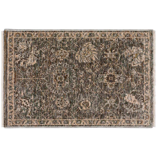 Addison Rugs Yarra Vintage 1 ft. 8 in. x 2 ft. 6 in. Gray Rug
