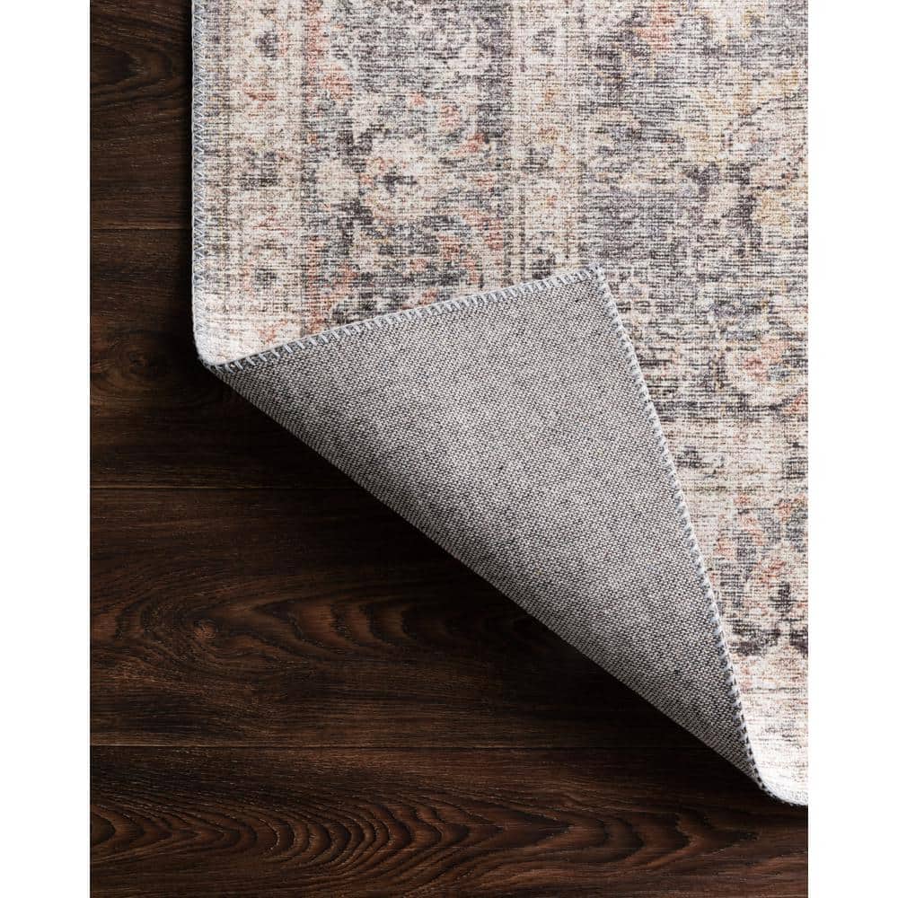 Skye Grey & Apricot 6' x 9' Vintage-Inspired Wool Blend Area Rug