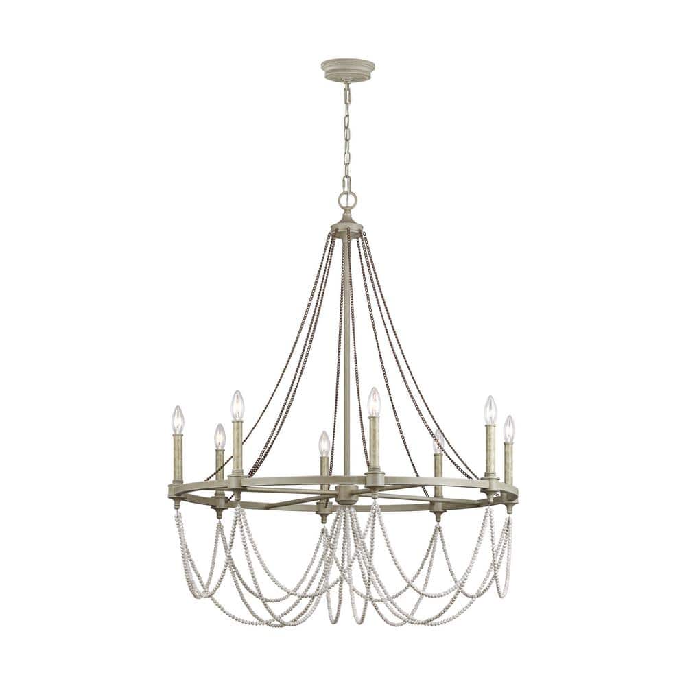 Generation Lighting Beverly 8-Light French Washed Oak and